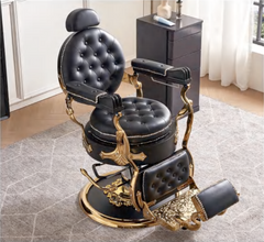 Milton Premium Vintage Style Barber Chair - Golden