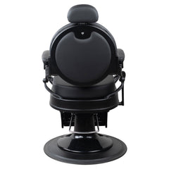Antique Heavy Duty Luxury Black Barber Chair With Matt Black Metal Frame - BC921
