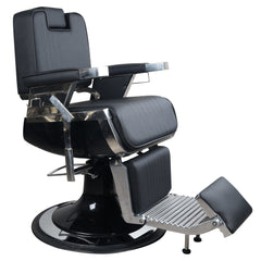 Antique High Class Heavy Duty Swivel Alexander Black Barber Chair - BC671