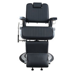 Antique High Class Heavy Duty Swivel Alexander Black Barber Chair - BC671