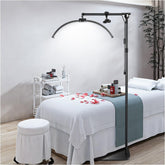 Dimmable Half Moon Light Floor Lamp with phone holder For Tattooist, PMU, Estheticians