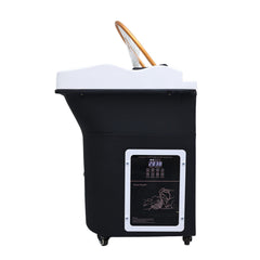 Japanese Style Scalp Head SPA Movable Shampoo Basin with Water Circulation Fumigation (Black)
