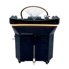Black Japanese-Style Scalp SPA Movable Shampoo Basin – With Water Circulation, Steam Fumigation, Lighting, and Built-In Water Tank
