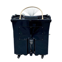 Black Japanese-Style Scalp SPA Movable Shampoo Basin – With Water Circulation, Steam Fumigation, Lighting, and Built-In Water Tank