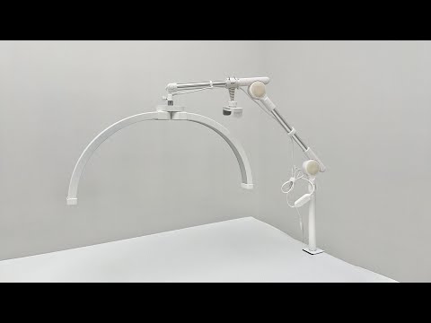 Clamp Half Moon LED Lamp with phone holder for Lashes,Tattoo &  PMU