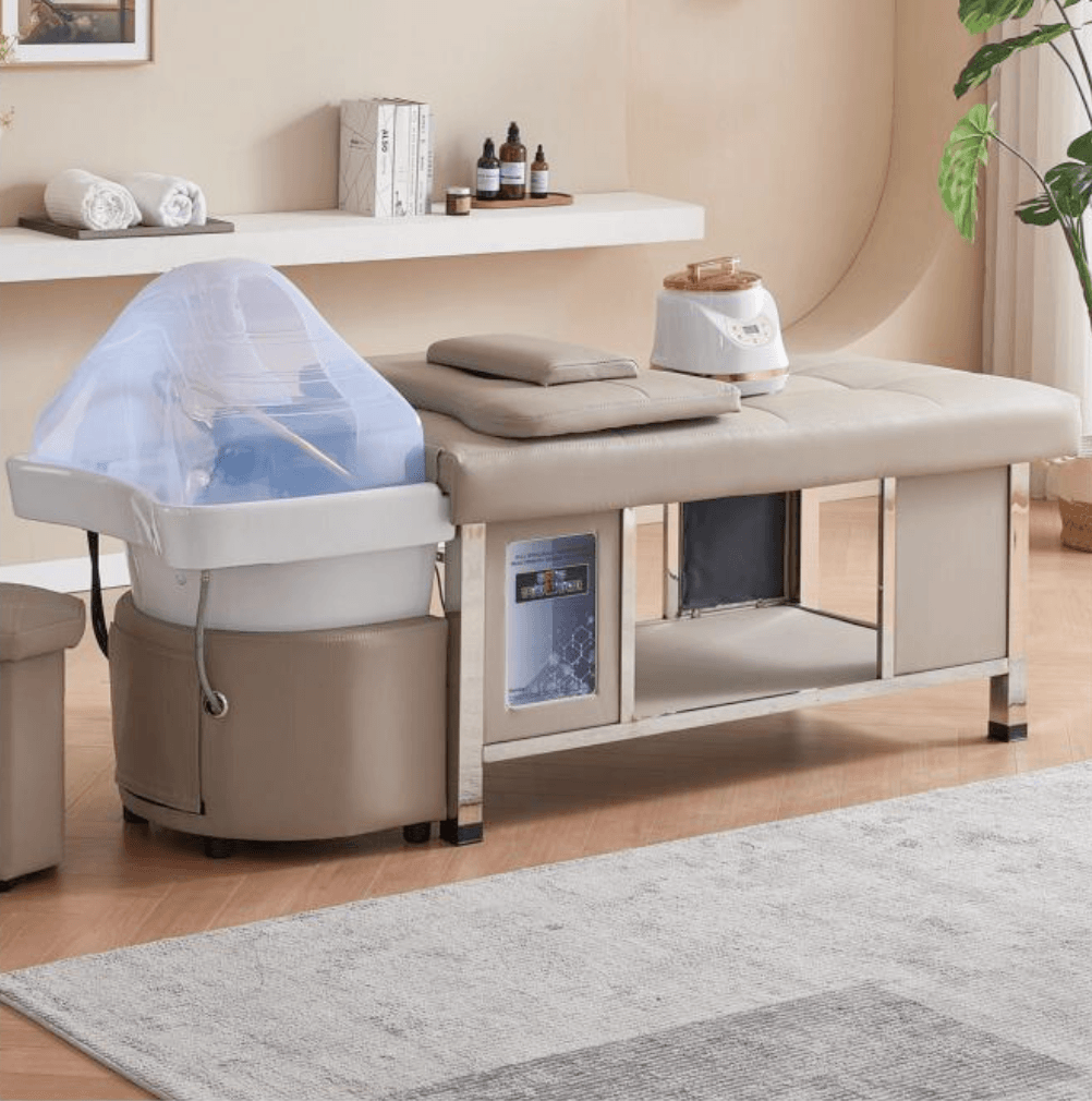 Multi-functional Massage & Pedicure Table With Backwash Shampoo Sink - 24K Maple Supply