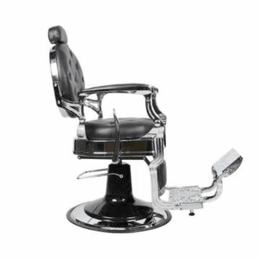 Toronto Premium Vintage Style Barber Chair - Black/Chrome - 24K Maple Supply