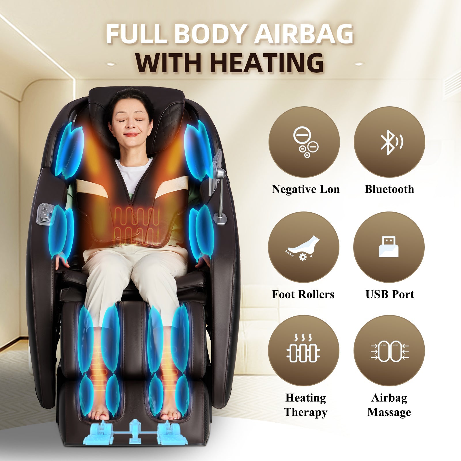 IT9777 Zero-G Massage Chair with Chest Heating & Advanced 3D Rollers iBooMas