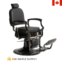 Mississauga Advanced Vintage Style Barber Chair - 24K Maple Supply