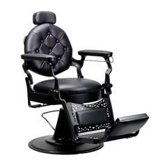 Milton Premium Vintage Style Barber Chair - Black