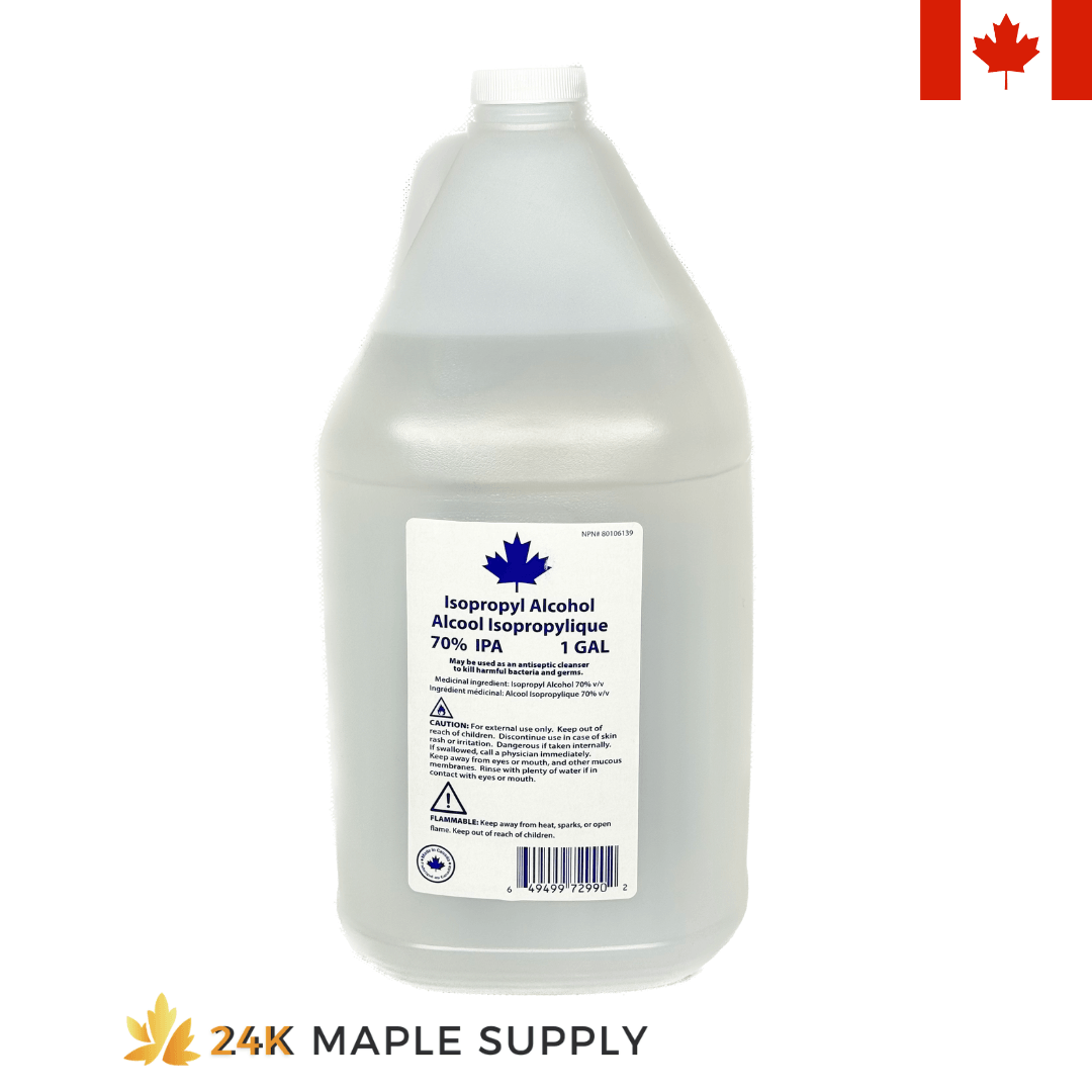 Isopropyl Alcohol 70% IPA - 1 Gallon - 24K Maple Supply