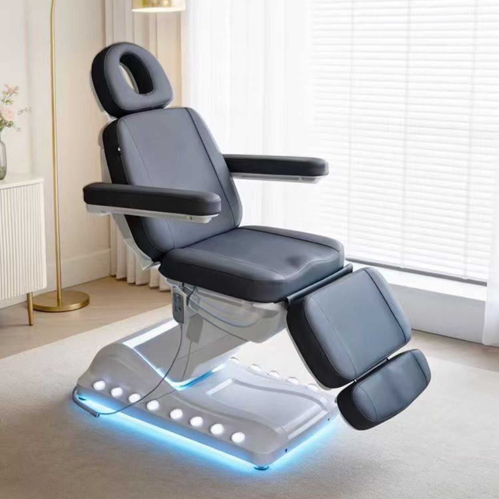Aurora Electric 4 Motors Beauty Treatment Facial Chair with Heating, Memory Seat and Repositioning, only in Premium Package