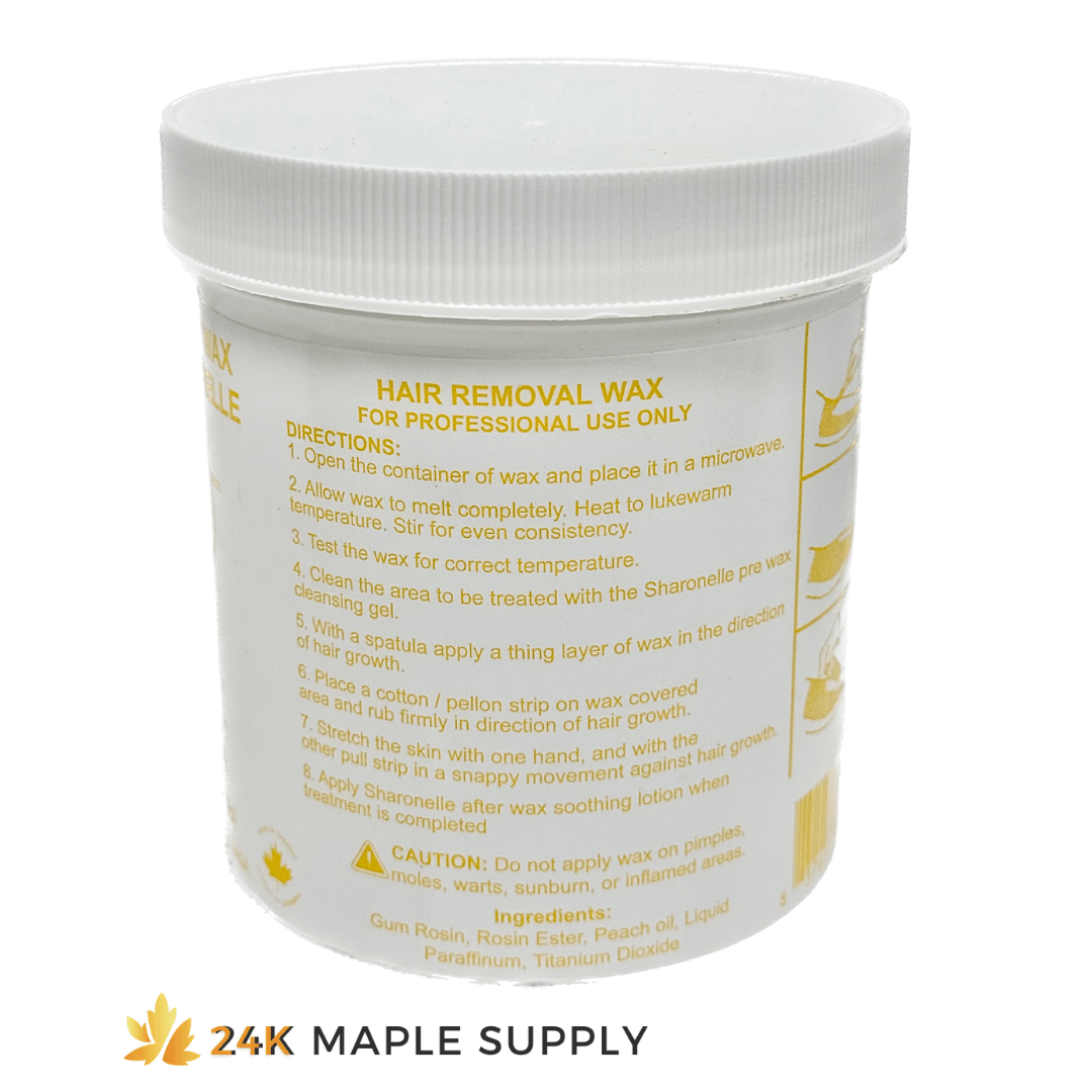 Sharonelle Microwaveable Natural Depilatory Wax 16 oz./ 473ml - 24K Maple Supply