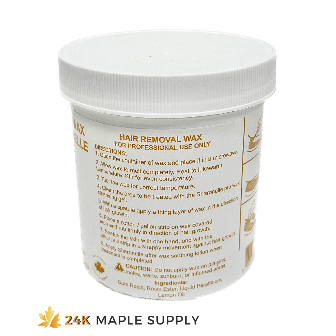 Sharonelle Microwaveable Natural Depilatory Wax 16 oz./ 473ml - 24K Maple Supply