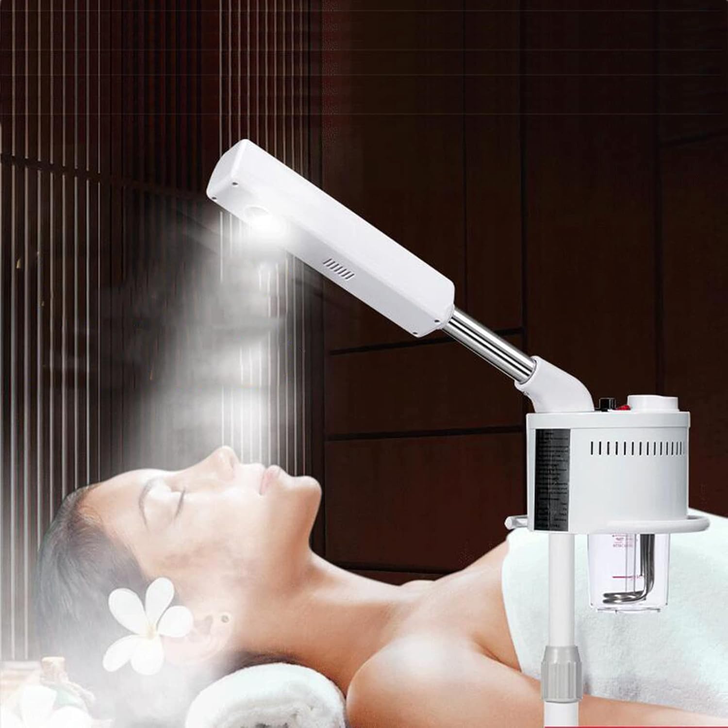 2 in 1 Adjustable Hot Mist Nozzle Ozone Facial Steamer for Beauty Salon Spa, Esthetician