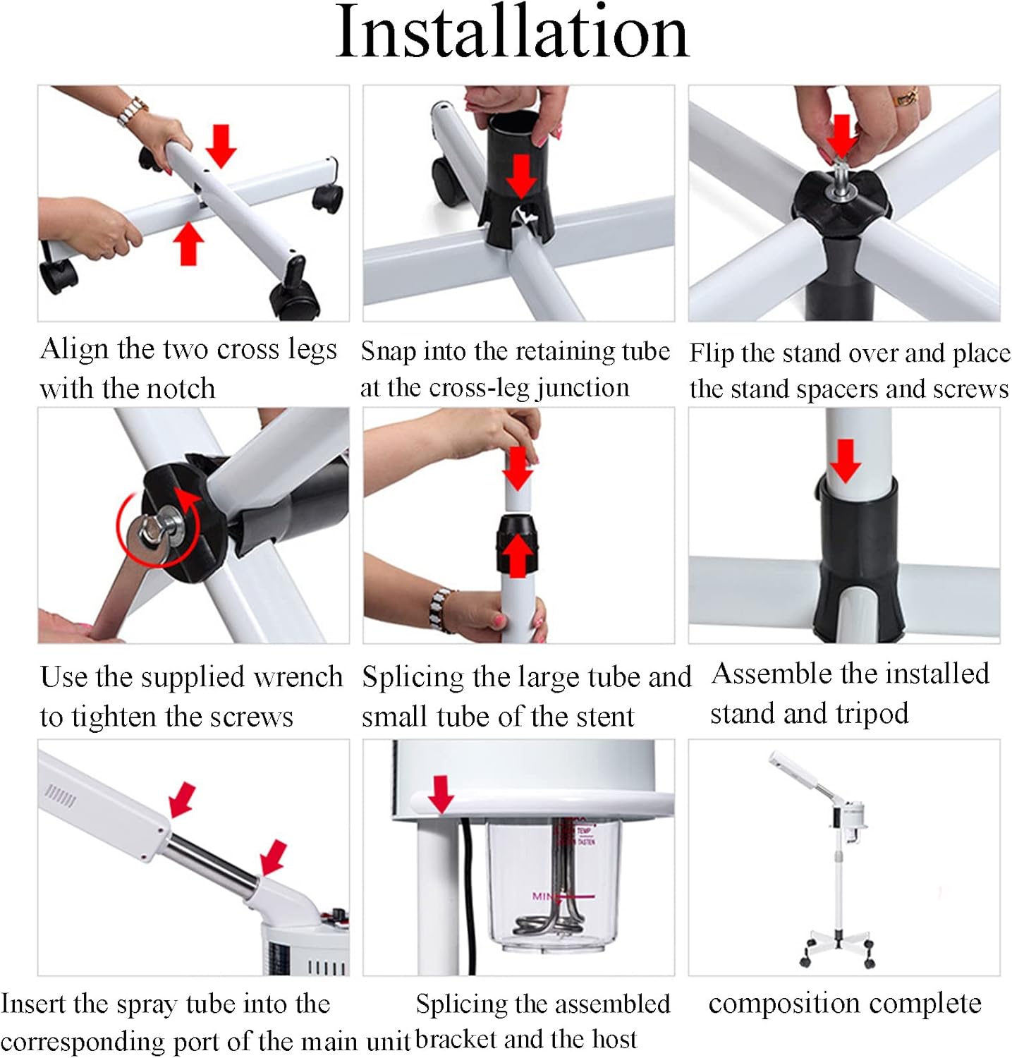 2 in 1 Adjustable Hot Mist Nozzle Ozone Facial Steamer for Beauty Salon Spa, Esthetician