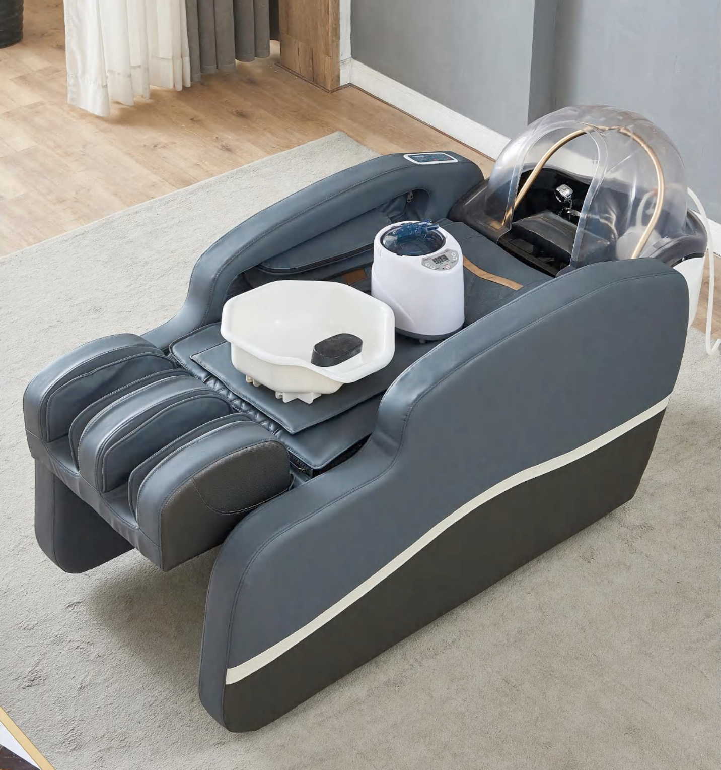 Lit de shampooing de massage intelligent automatique