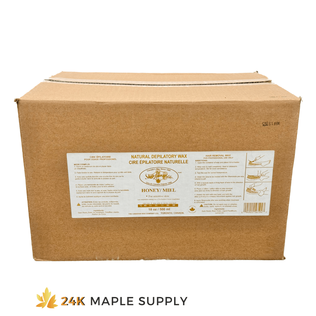 Sharonelle Natural Organic Depilatory Wax 500ml - Gentle for All Skin Types - 24K Maple Supply