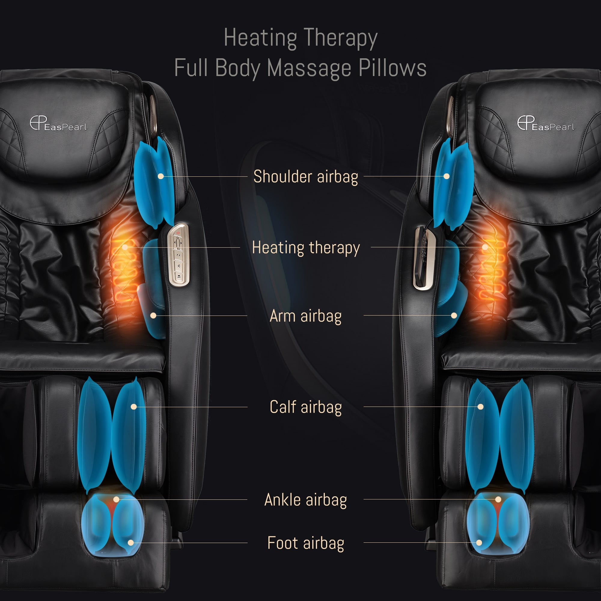 Fauteuil de massage Zero-G à rouleau avec contrôle APP R8069 iBooMas