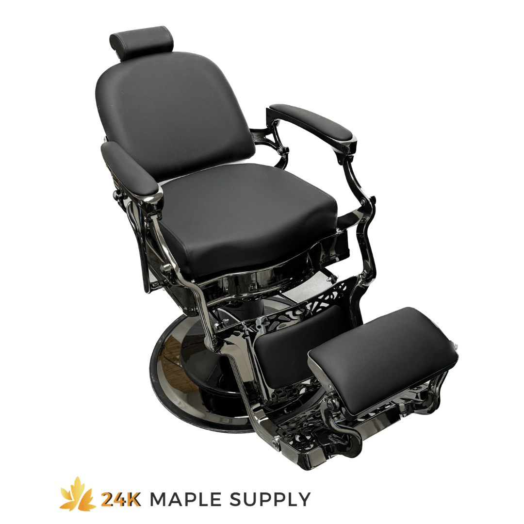 Mississauga Advanced Vintage Style Barber Chair - 24K Maple Supply