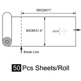 180x80cm Perforated Disposable Non-Woven Sheet Roll with Breath Hole - 50pc Set - 24K Maple Salon Supply