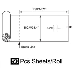 180x80cm Perforated Disposable Non-Woven Sheet Roll with Breath Hole - 50pc Set - 24K Maple Salon Supply