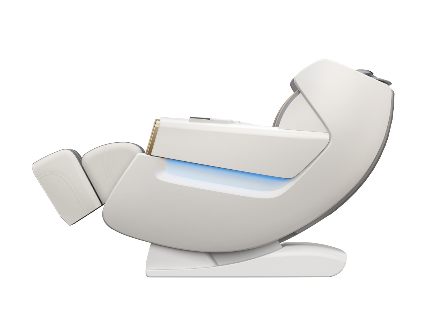 Fauteuil de massage Zero-G avec contrôle AI et APP gris R8606 avec design doré iBooMas