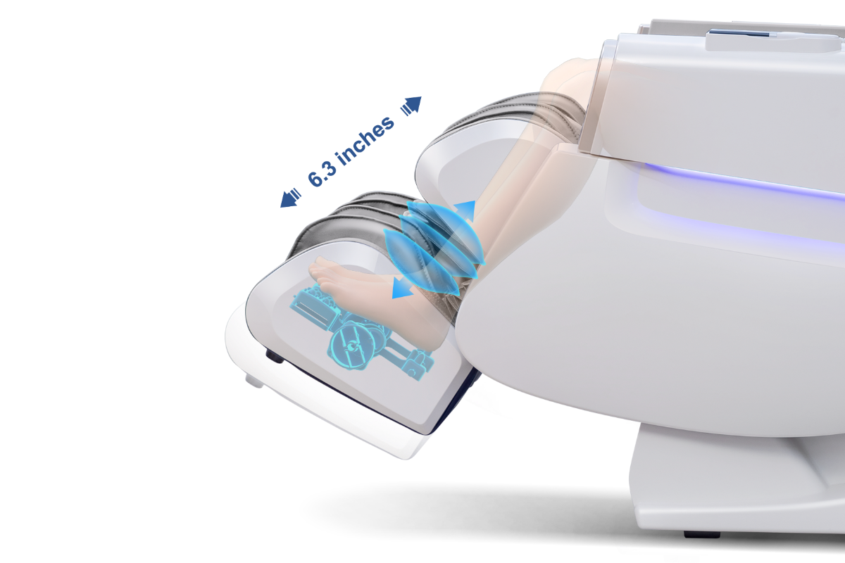 R8606-Grey AI & APP Control Zero-G Massage Chair with Gilded Gold Design iBooMas