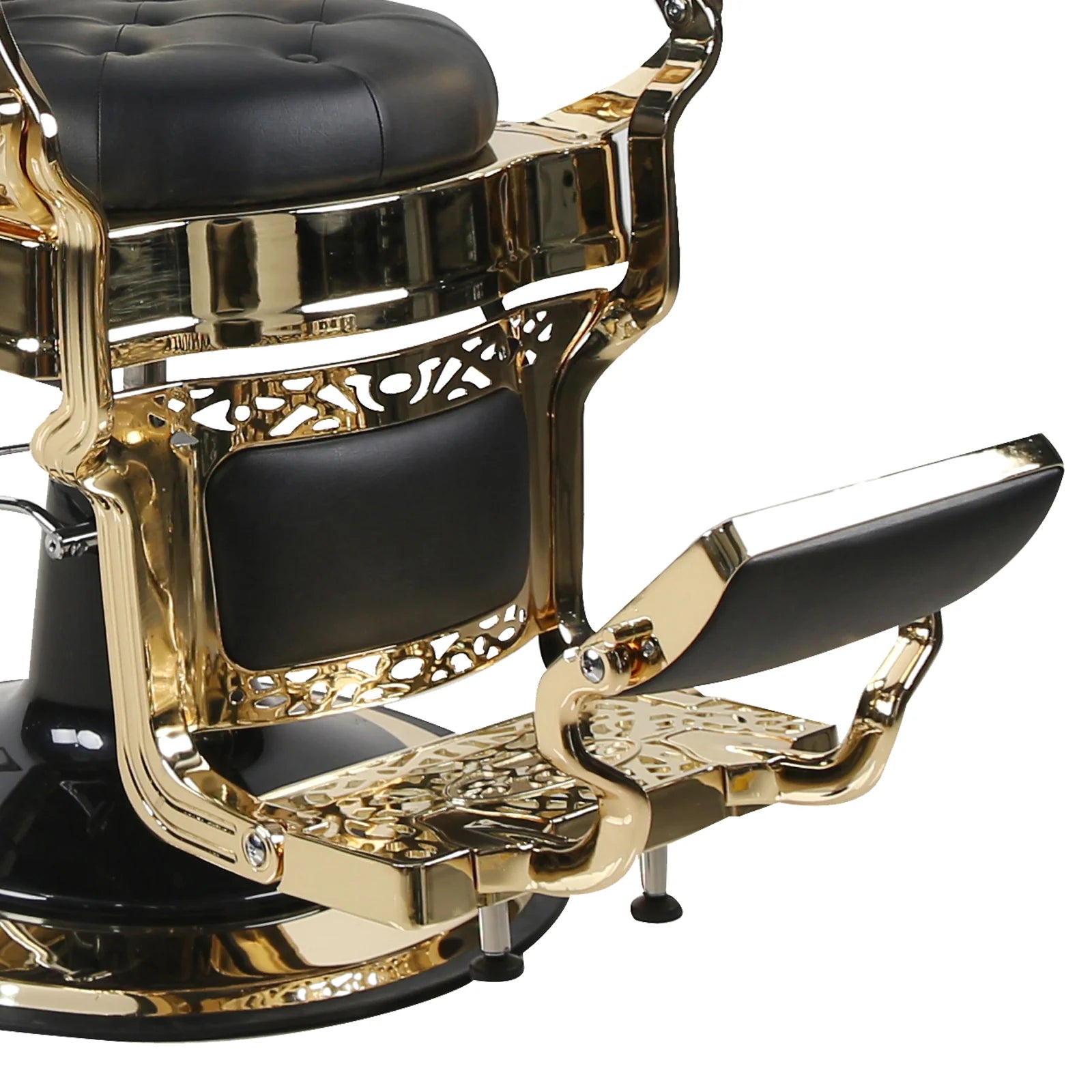 Antique Heavy Duty Luxury Black & Gold Barber Chair - BC951