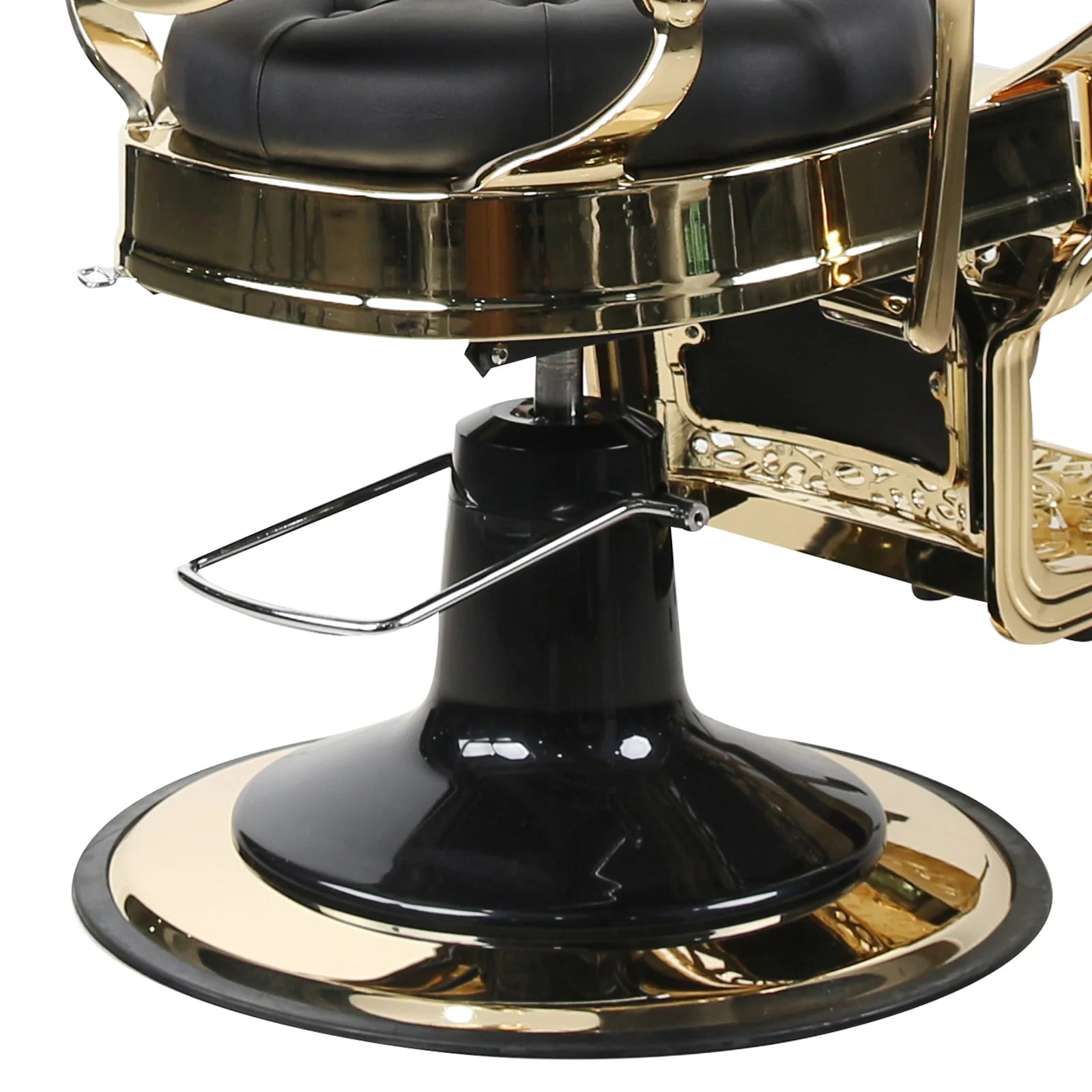 Antique Heavy Duty Luxury Black & Gold Barber Chair - BC951