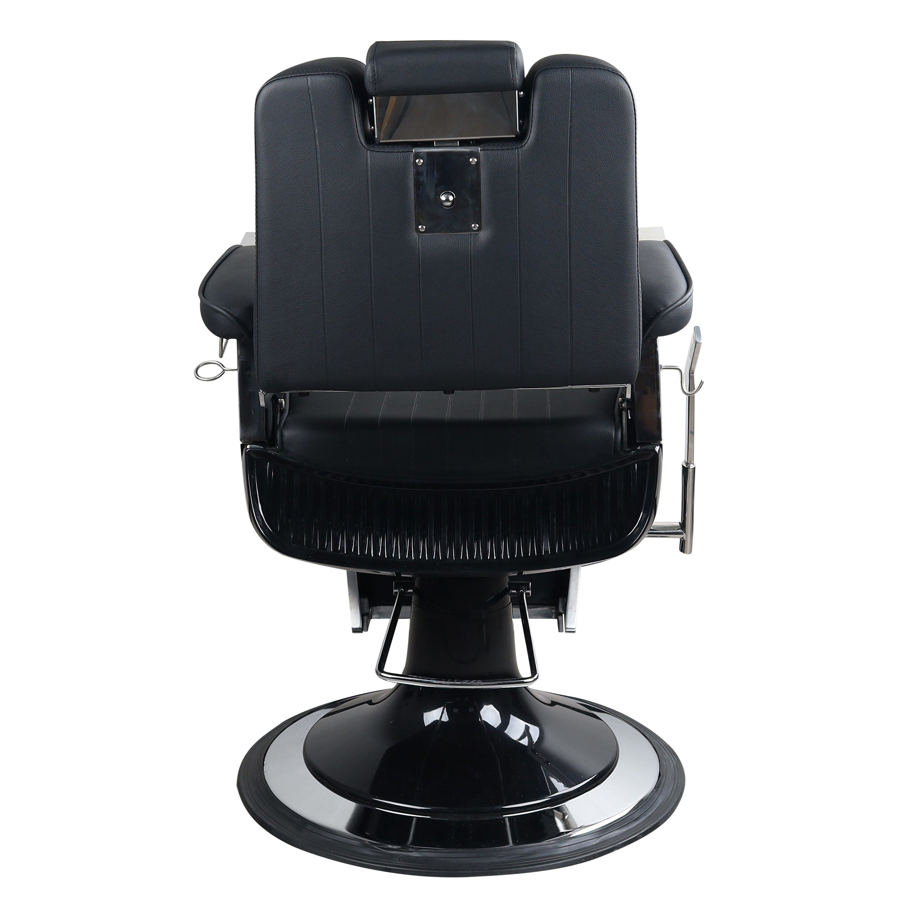Antique High Class Heavy Duty Swivel Alexander Black Barber Chair - BC671