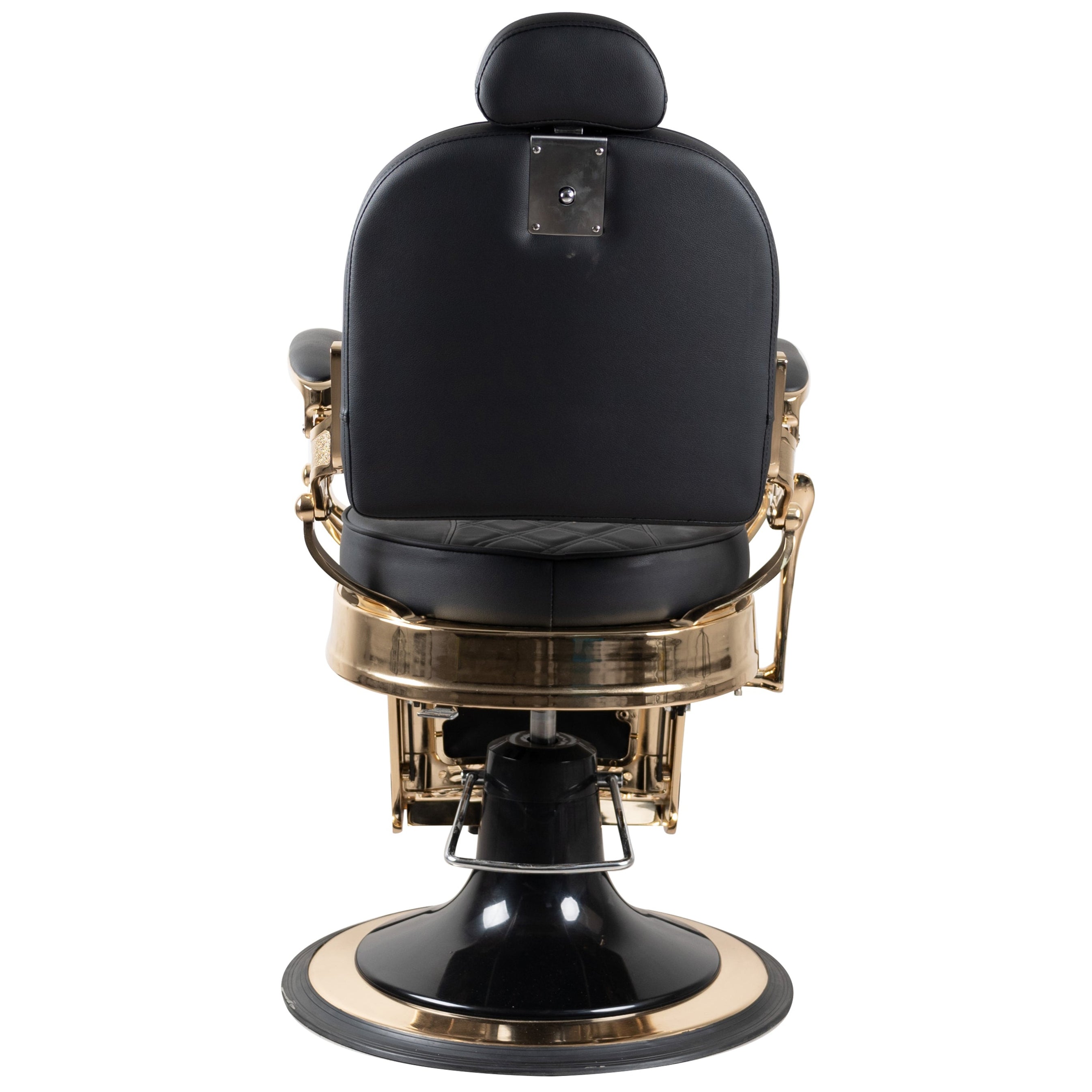 Antique Luxury High-Class Heavy-Duty Swivel Black & Gold Barber Chair - BC812