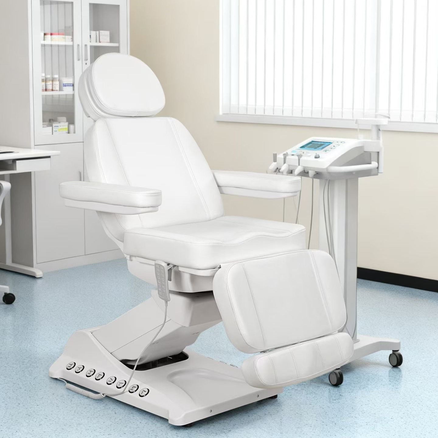 Aurora Electric 4 Motors Beauty Treatment Facial Chair with Heating, Memory Seat and Repositioning, only in Premium Package