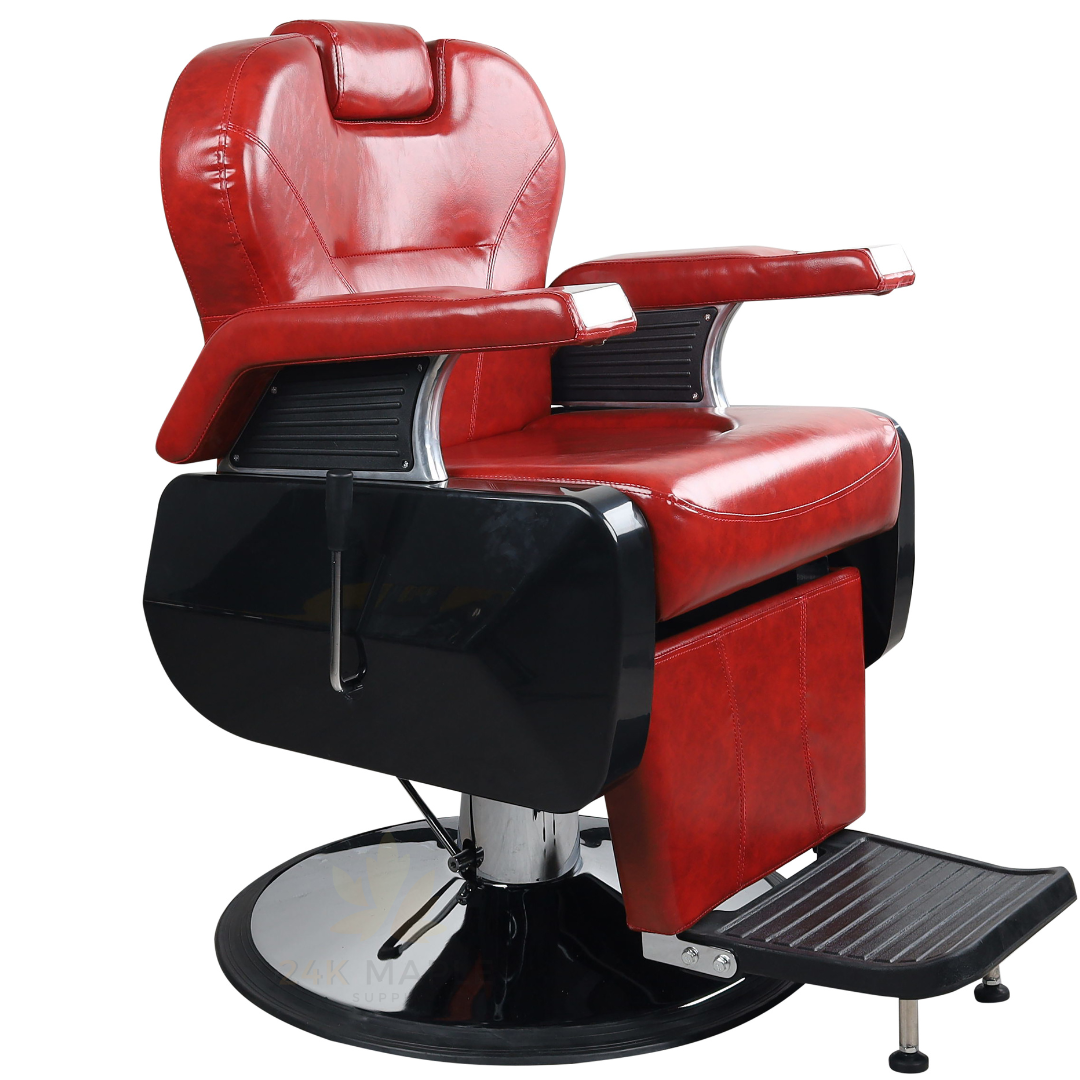 Vintage Style Red Hydraulic Barber Chair