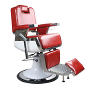 Antique High Class Heavy Duty Swivel Alexander Red Barber Chair - BC672
