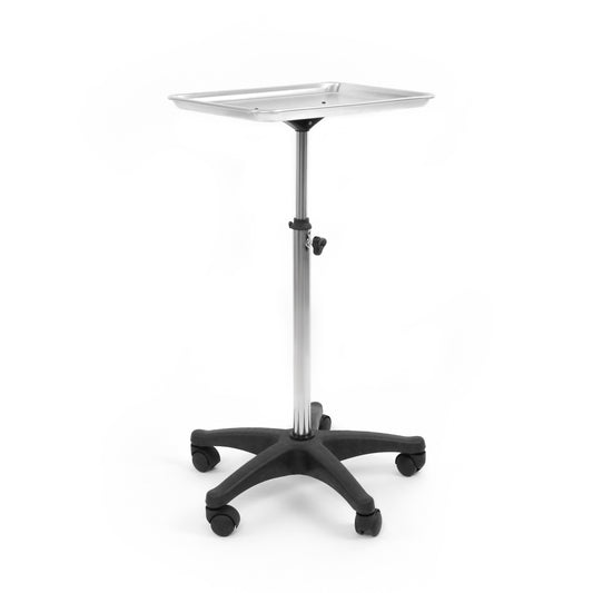 Premium Aluminum Salon / Tattoo Tray Rolling Trolly with Adjustable Height 3840