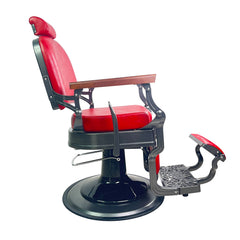 Vintage Maple Red: Heavy Duty Hydraulic Barber Chair