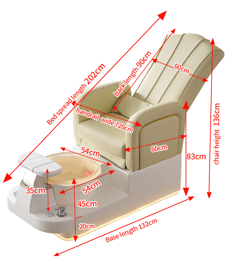 Lunair Modern LED SPA Pedicure Chair (Clearance)