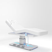 Electric 3-Motor Heated Massage Bed with LED Lighting and Heating
