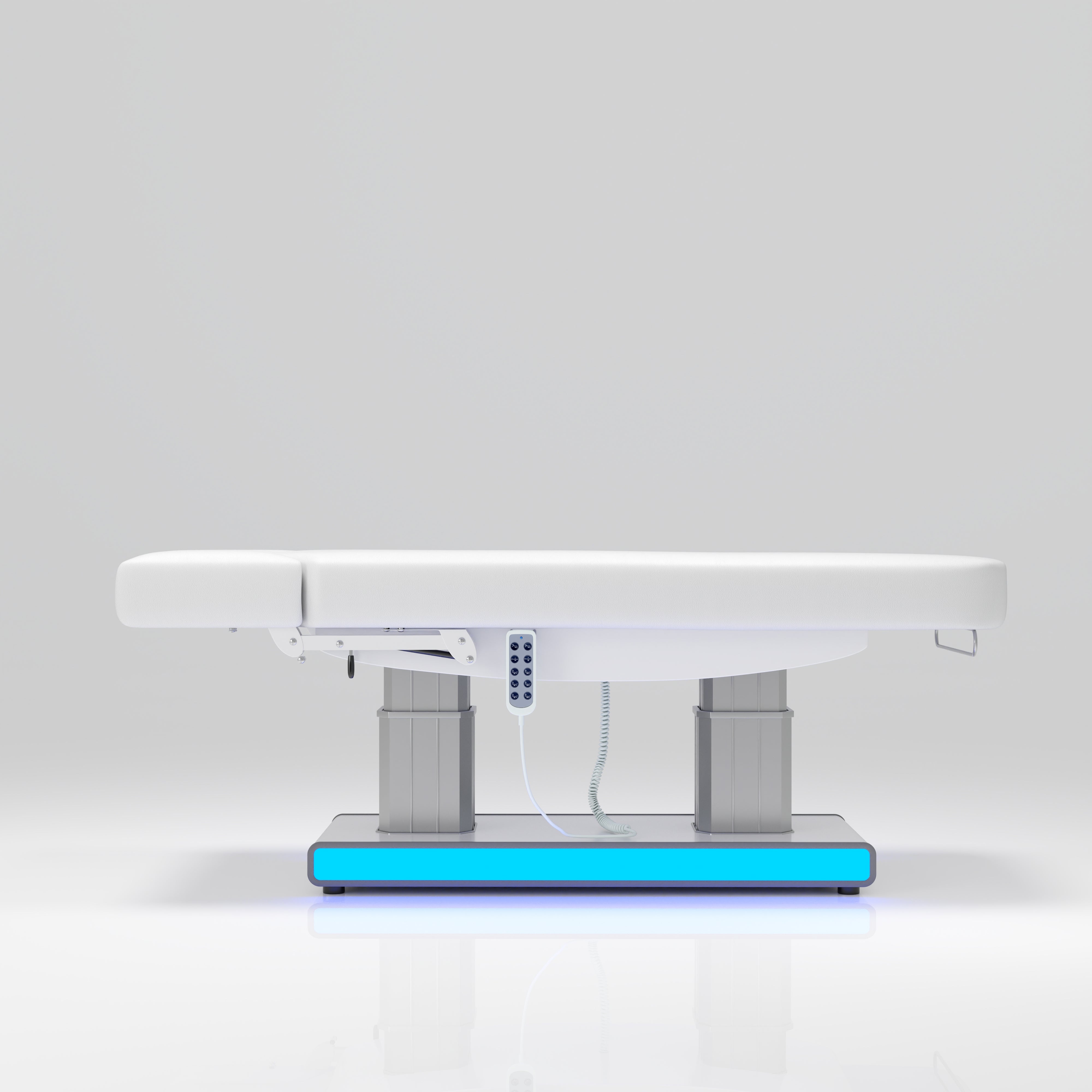 Electric 4-Motor Heated Massage Bed with LED Lighting