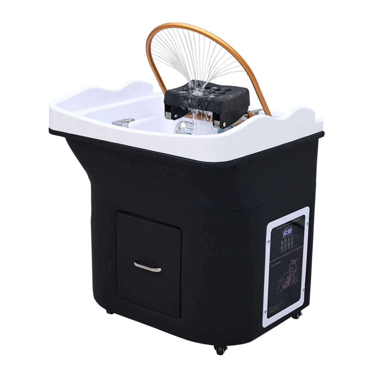 Table de massage et de pédicure multifonctionnelle pour le cuir chevelu avec évier à shampoing et lavage à contre-courant