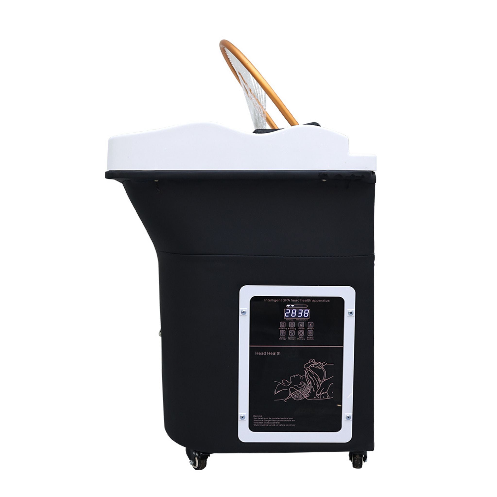 Table de massage et de pédicure multifonctionnelle pour le cuir chevelu avec évier à shampoing et lavage à contre-courant