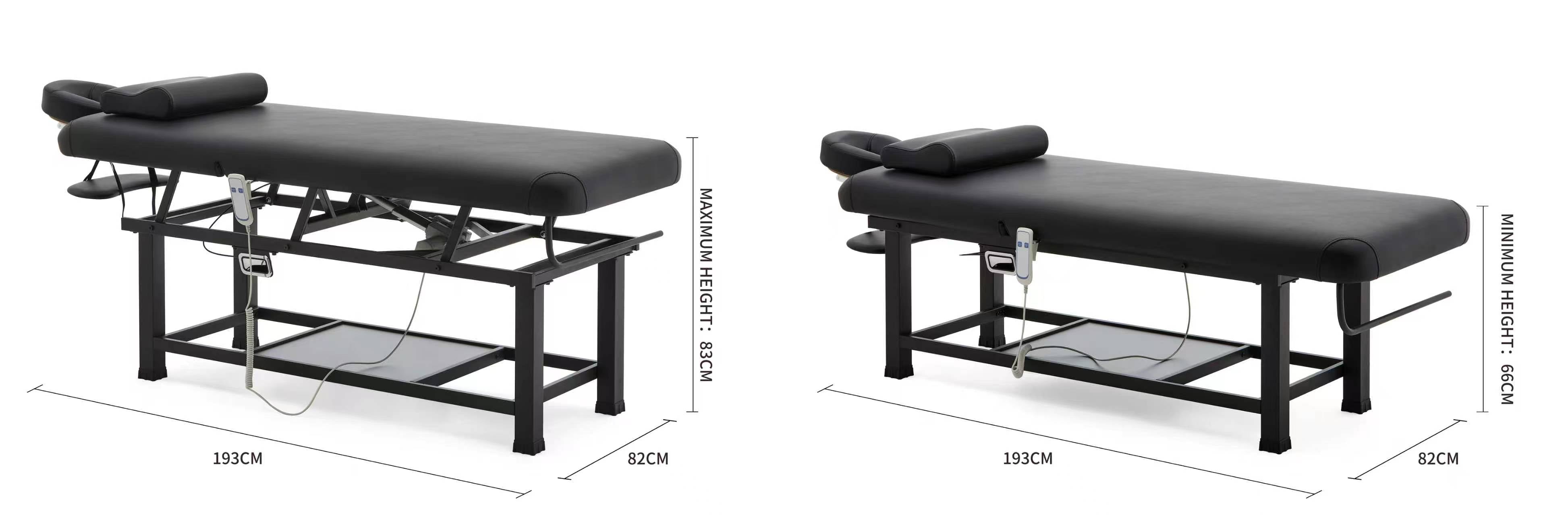 Seren Heavy-Duty Electric Massage Table, 2-Section Height Adjustable Treatment Bed with Whisper-Quiet Motor, 4.4" Memory Foam, 1000 lbs Capacity for Physiotherapy, Spa & Clinic