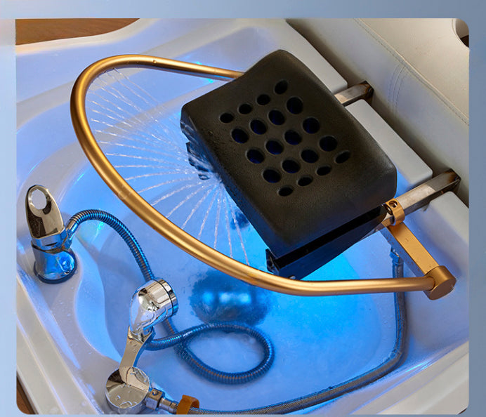 Japanese Style Scalp Head SPA Movable Shampoo Basin with Water Circulation Fumigation