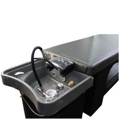 Metro JAPANESE THAI Scalp Head Spa Bed w/ Rolling Stool Integrated Water Circulation and Fumigation