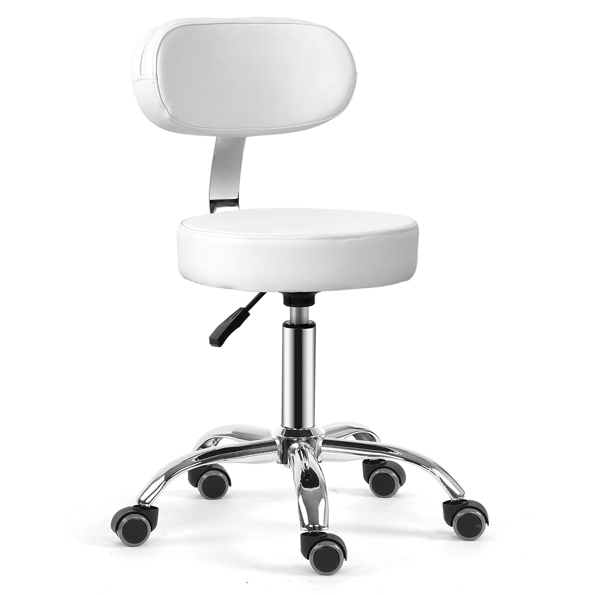 Multi-Purpose Drafting Spa Rolling Stool with Back Support