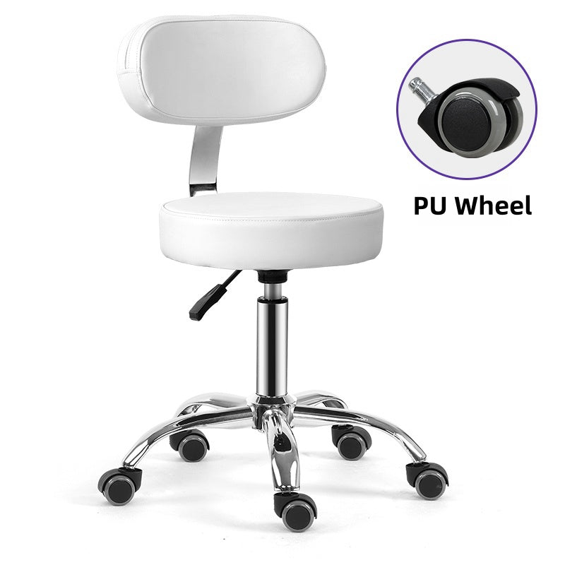 Multi-Purpose Drafting Spa Rolling Stool with Back Support