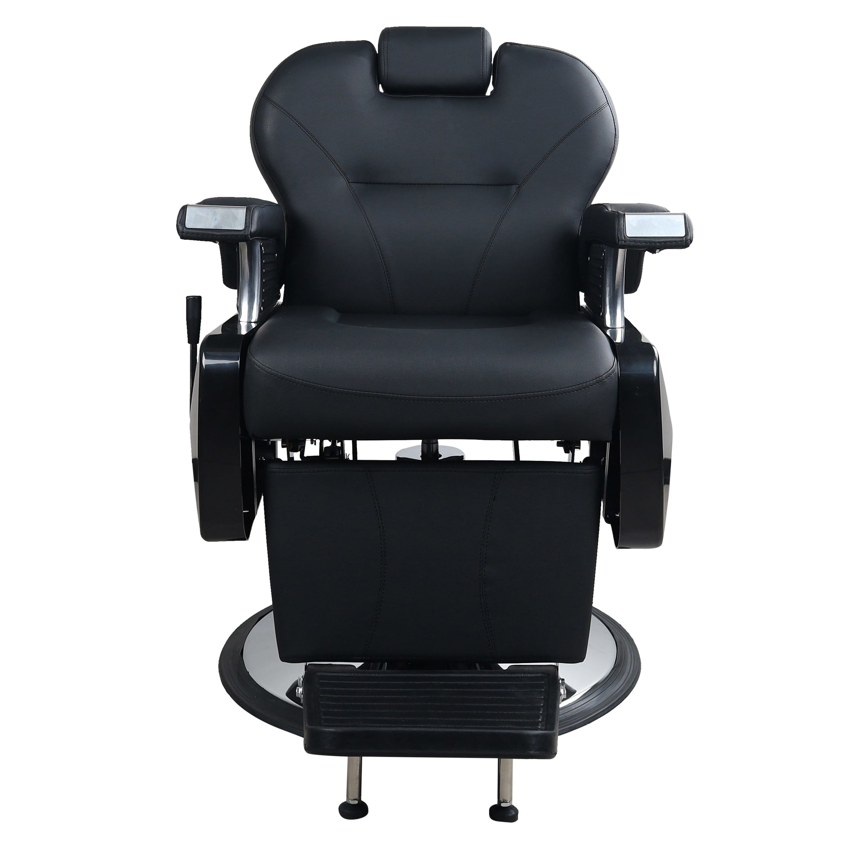 Premium Extra Wide Hydraulic Black Barber Chair
