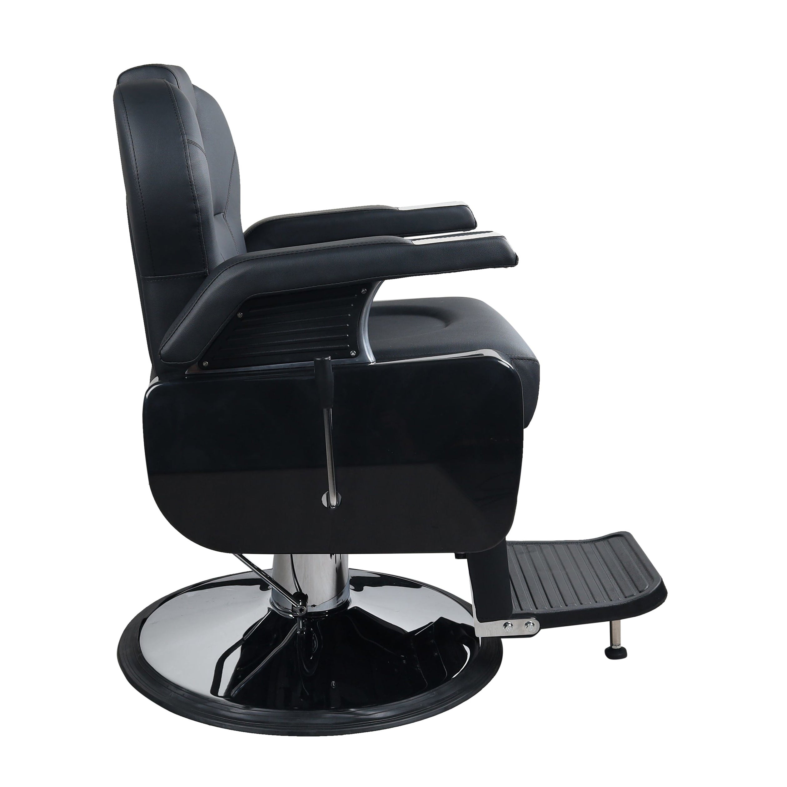 Premium Extra Wide Hydraulic Black Barber Chair