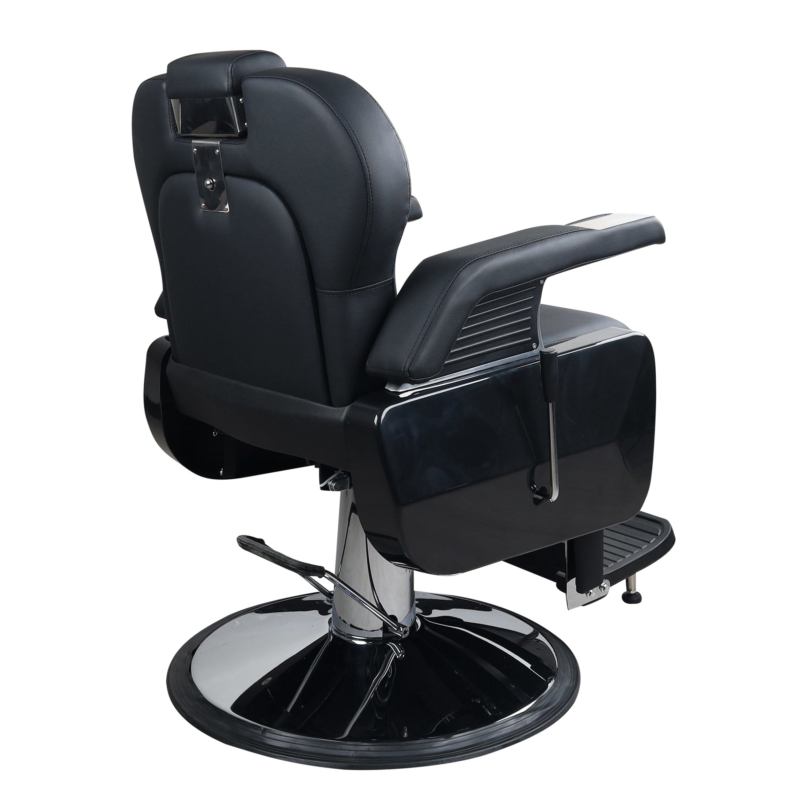 Premium Extra Wide Hydraulic Black Barber Chair